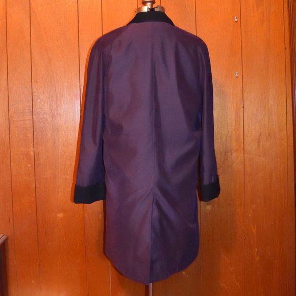 London Fog Womens Plum Coat Zippered Liner Size S Regular Raincoat Jacket Purple - Picture 2 of 13